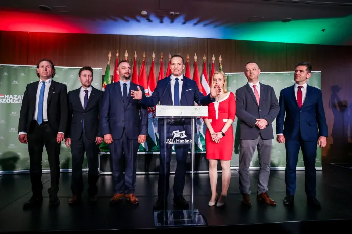 A Mi Hazánk eredményváró rendezvénye – Fotó: Meleg Noémi Napsugár / Telex