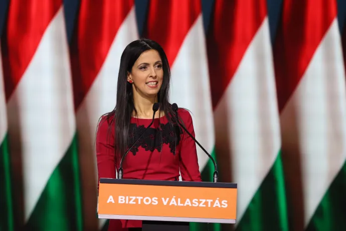 Koncz Zsófia a Fidesz jelöltállító kongresszusán – Fotó: Huszti István / Telex