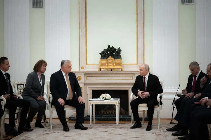 Orbán Viktor és Vlagyimir Putyin találkozója a moszkvai Kremlben, 2025. november 28-án – Fotó: Fischer Zoltán / Miniszterelnöki Kommunikációs Főosztály / MTI