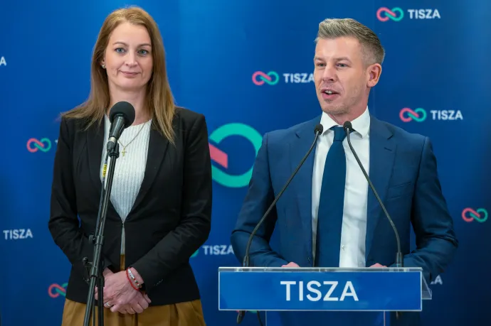 Forsthoffer Ágnes és Magyar Péter – Fotó: Alföldi Dániel István / Telex