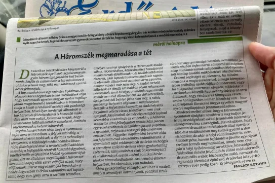 Egy korszak vége: lemondott a Háromszék főszerkesztője, a lap a túlélésért küzd