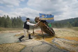 Háromszéki újságíró AI-videóban kaszabolta le a Tisza logós poloskát a székely zászló előtt