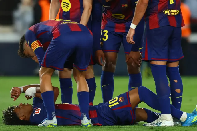 Berúgta a győztes tizenegyest, majd elterült a földön Lamine Yamal, a vb-ről is lemaradhat