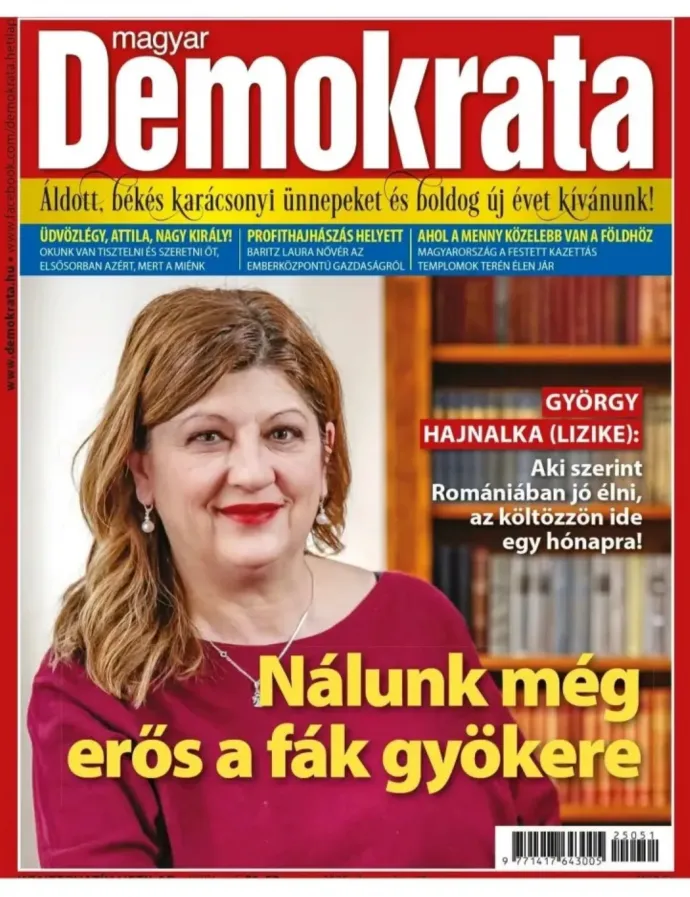 György Hajnalka / Lizike a Demokrata címlapján – Fotó: Demokrata