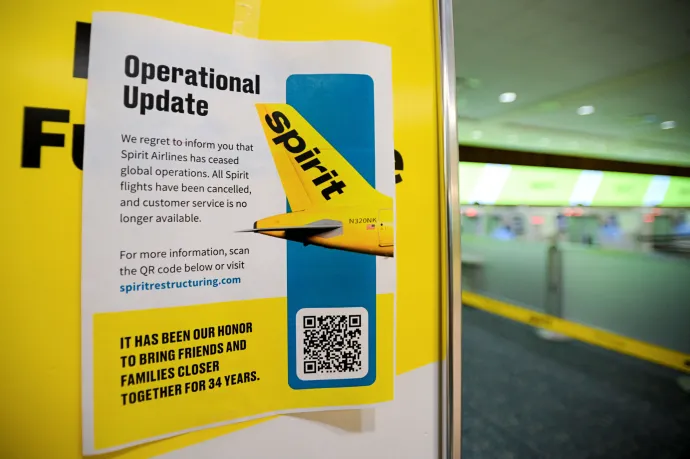 Leállt az amerikai fapados légitársaságok úttörője, a Spirit Airlines