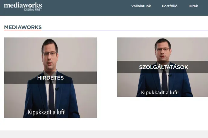 Gulyás Gergely fotói lepték el a Mediaworks honlapját, azzal a szöveggel, hogy kipukkadt a lufi
