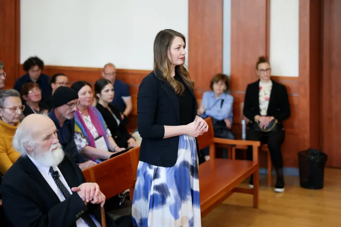 Donáth Anna meghallgatása és a vád képviselői – Fotó: Bődey János / Telex