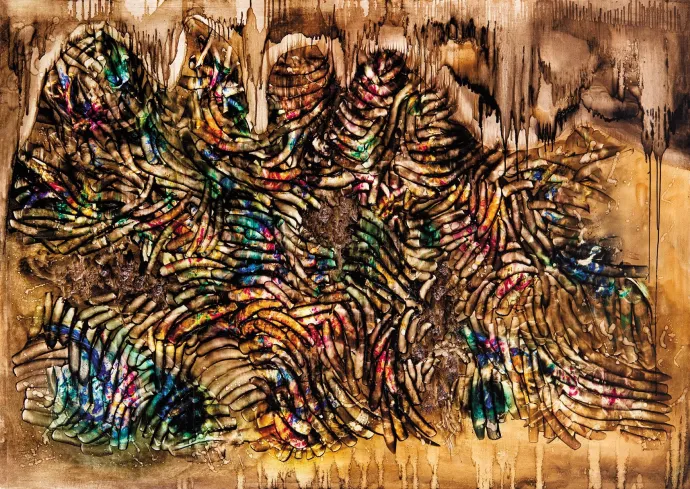 Hantaï Simon: Festmény – Forrás: Virág Judit Galéria 