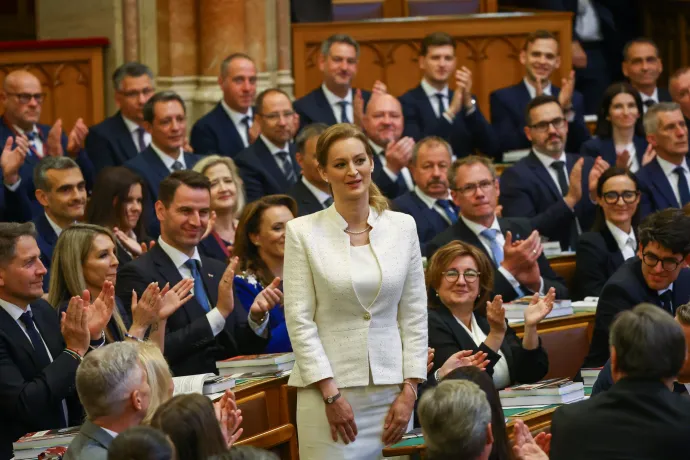 Forsthoffer Ágnes első házelnöki döntéseként elrendelte az Európai Unió zászlajának kitűzését a Parlament épületére