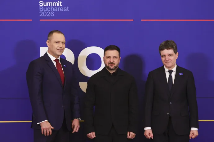 Volodimir Zelenszkij ukrán elnököt Karol Nawrocki lengyel, és Nicușor Dan román elnök fogadta Bukarestben – Fotó: Octav Ganea / Inquam Photos
