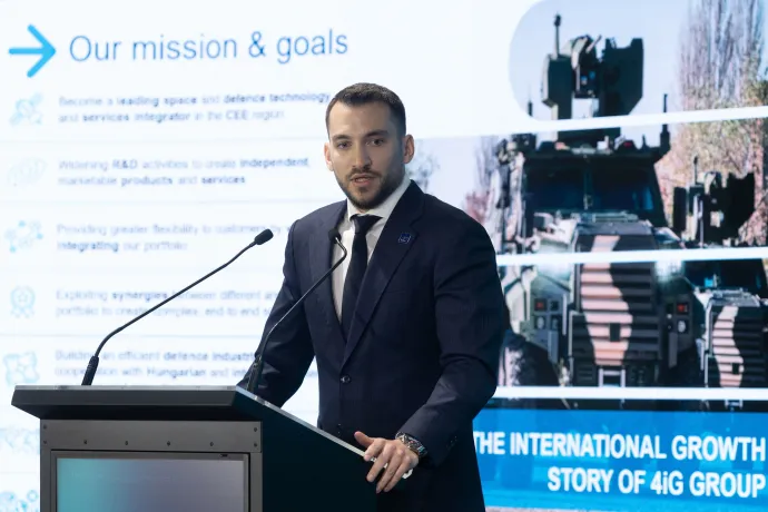 Sárhegyi István, a 4iG Űr és Védelmi Technológiák Zrt. vezérigazgatója 2026. március 26-án – Fotó: Kocsis Zoltán / MTI