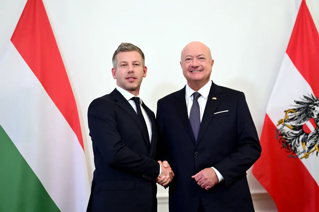Sajtótéjákoztatót tart Magyar Péter és Christian Stocker osztrák kancellár