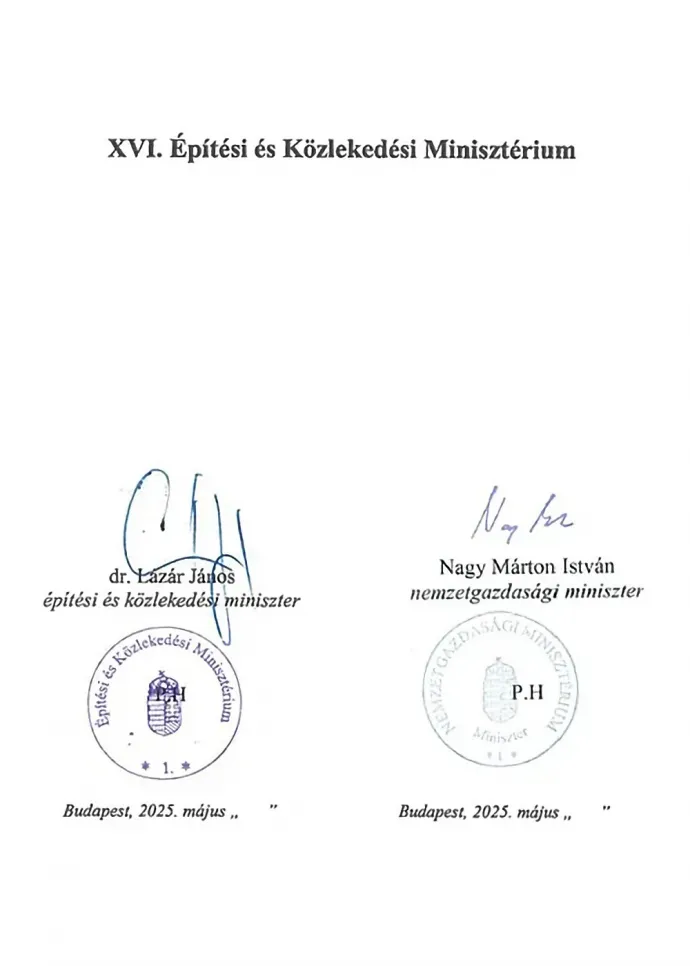 A költségvetés fejezeti indoklásainak fejezeti fedőlapjai a felelősök nevével és aláírásával – Forrás: T/11864 számú törvényjavaslat Magyarország 2026. évi központi költségvetéséről