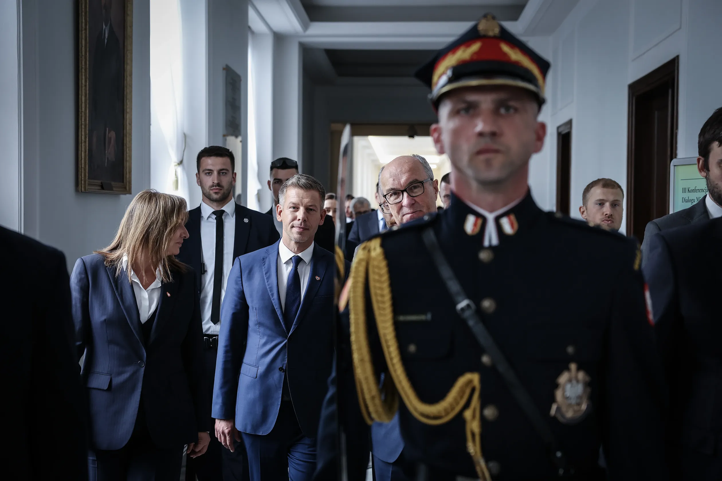 Magyar Péter a Szejm elnökével, Włodzimierz Czarzastyval – Fotó: Huszti István / Telex