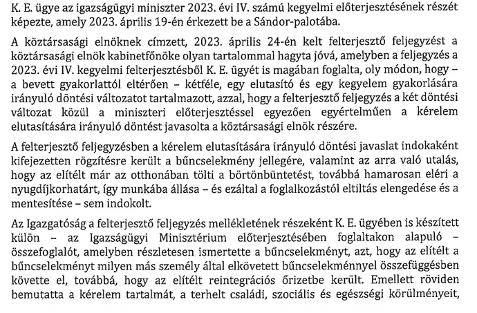 Részletek a dokumentumból – Forrás: Sándor-palota