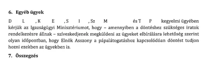 A Sándor-palota április 3-i feljegyzésének részlete – Forrás: Sándor-palota
