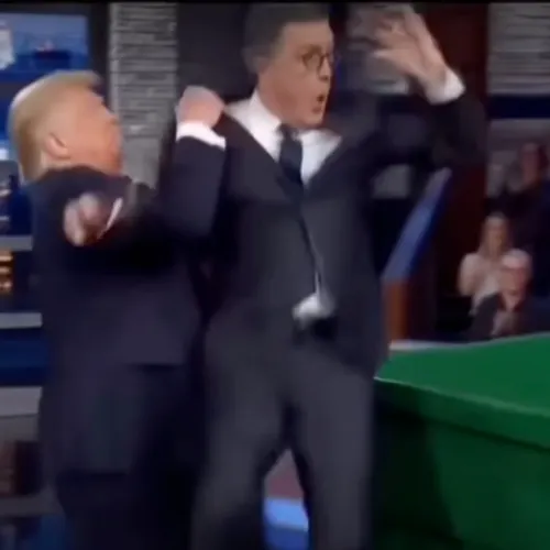 Trump videójában a kukába dobja Stephen Colbert-t, pedig tagadta, hogy köze lenne a Late Show végéhez