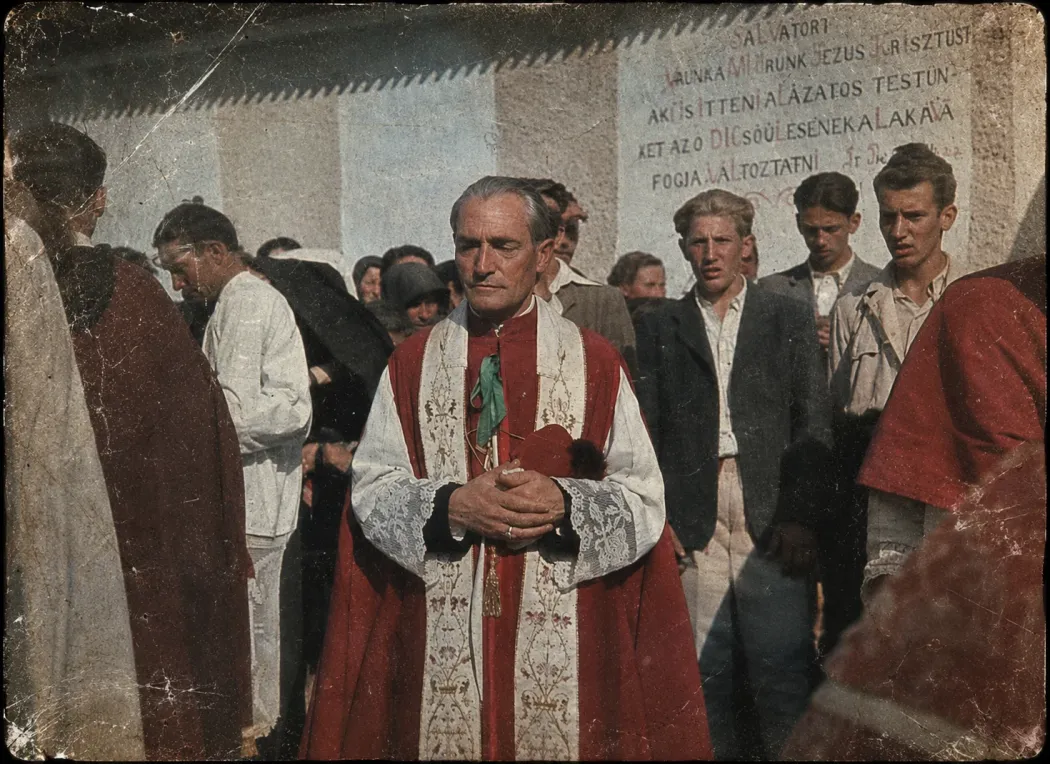 Márton Áron 1939-ben Csíksomlyón – Fotó: Aladics Zoltán