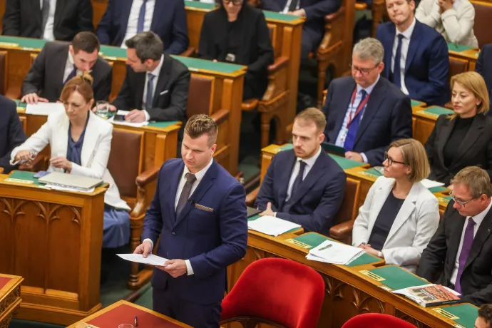 Stumpf Péter szólal fel – Fotó: Melegh Noémi Napsugár / Telex