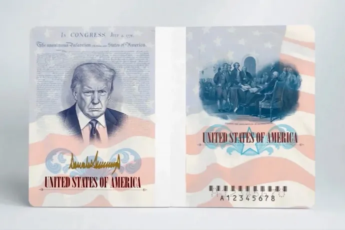 Donald Trump-féle útlevél – Fotó: Fehér Ház / X