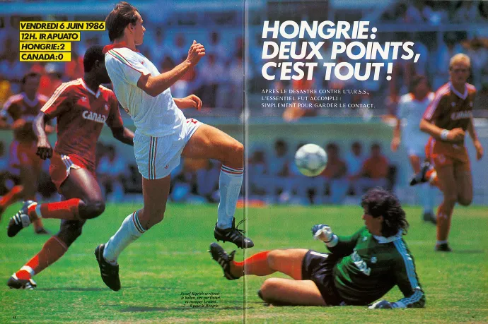 Az Onze francia sportmagazin cikke a magyar–kanadai mérkőzésről – Forrás: Fábián Titusz gyűjteménye