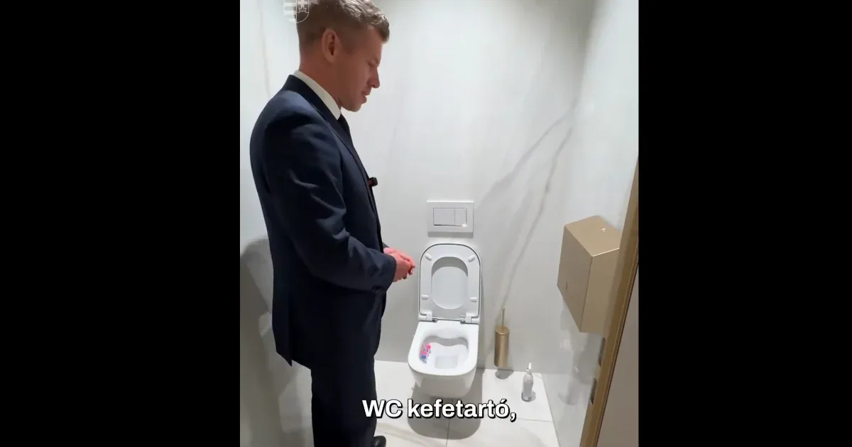 Magyar Péter felfedte az MNB hírhedt „aranyvécéit”.