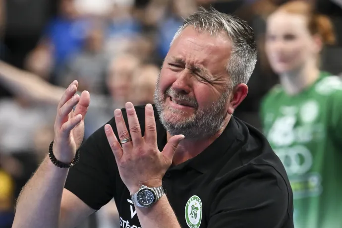 Per Johansson, a Győri ETO vezetőedzője a női kézilabda Bajnokok Ligája döntőjén a budapesti MVM Dome-ban 2026. június 7-én – Fotó: Illyés Tibor / MTVA