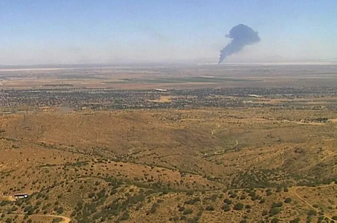 Nem sokkal felszállása után a földbe csapódott egy amerikai nehézbombázó Kaliforniában