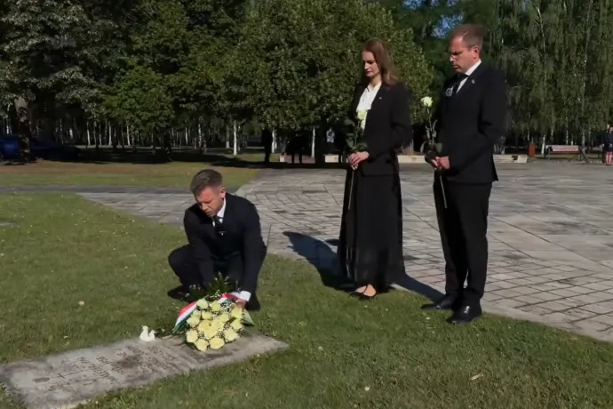 Magyar Péter a 301-es parcellánál kezdte a napot