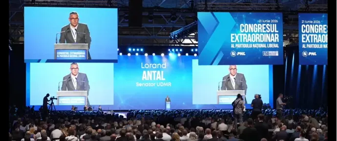 Antal Lóránt szenátor és Ludovic Orban volt miniszterelnök – Fotó: PNL élő közvetítésének képernyőmentése és Octav Ganea / Inquam Photos