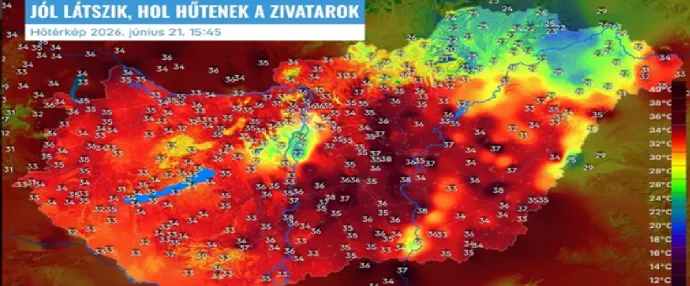 Budapest környékén és északkeleten a vihar gyors lehűlést hozott – Forrás: Időkép