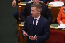 Videón, ahogy Forsthoffer Ágnes elveszi a szót Magyar Pétertől