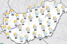 Zivatarra, néhol felhőszakadásra számíthatunk