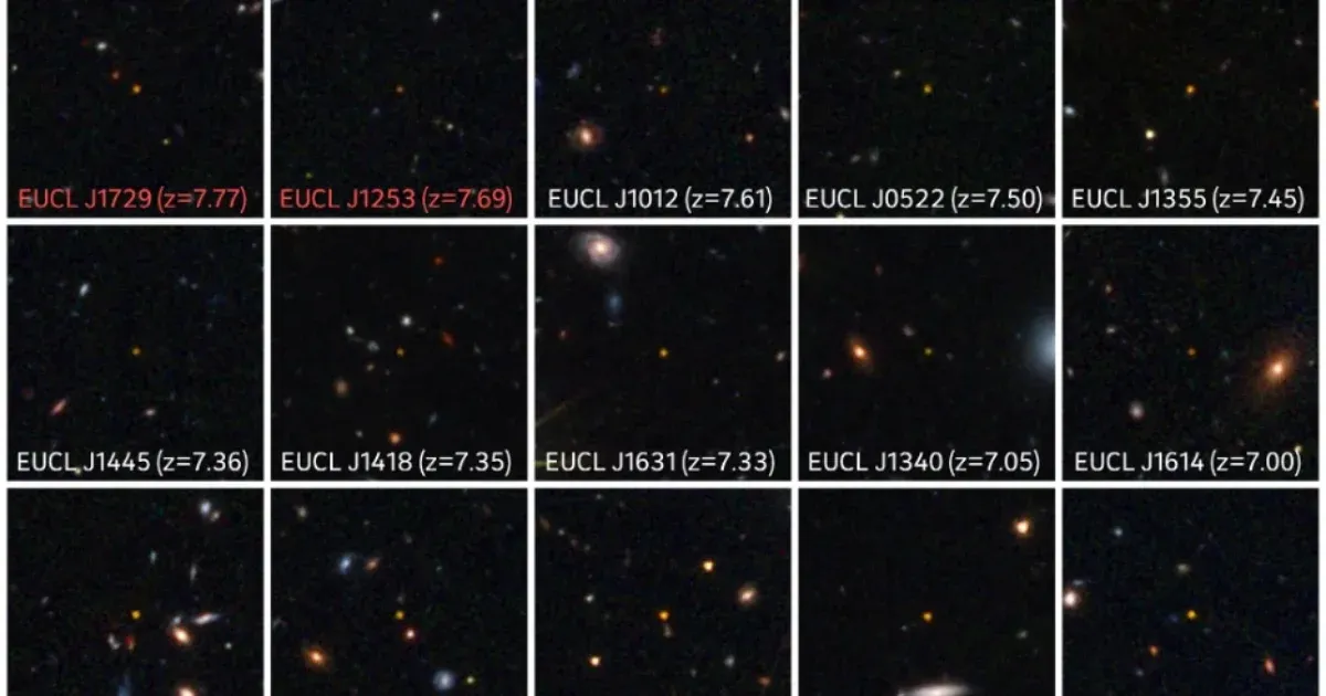 Újabb 31 kvazárt fedeztek fel az ESA Euclid űrtávcsövével, köztük a legkorábbiakat