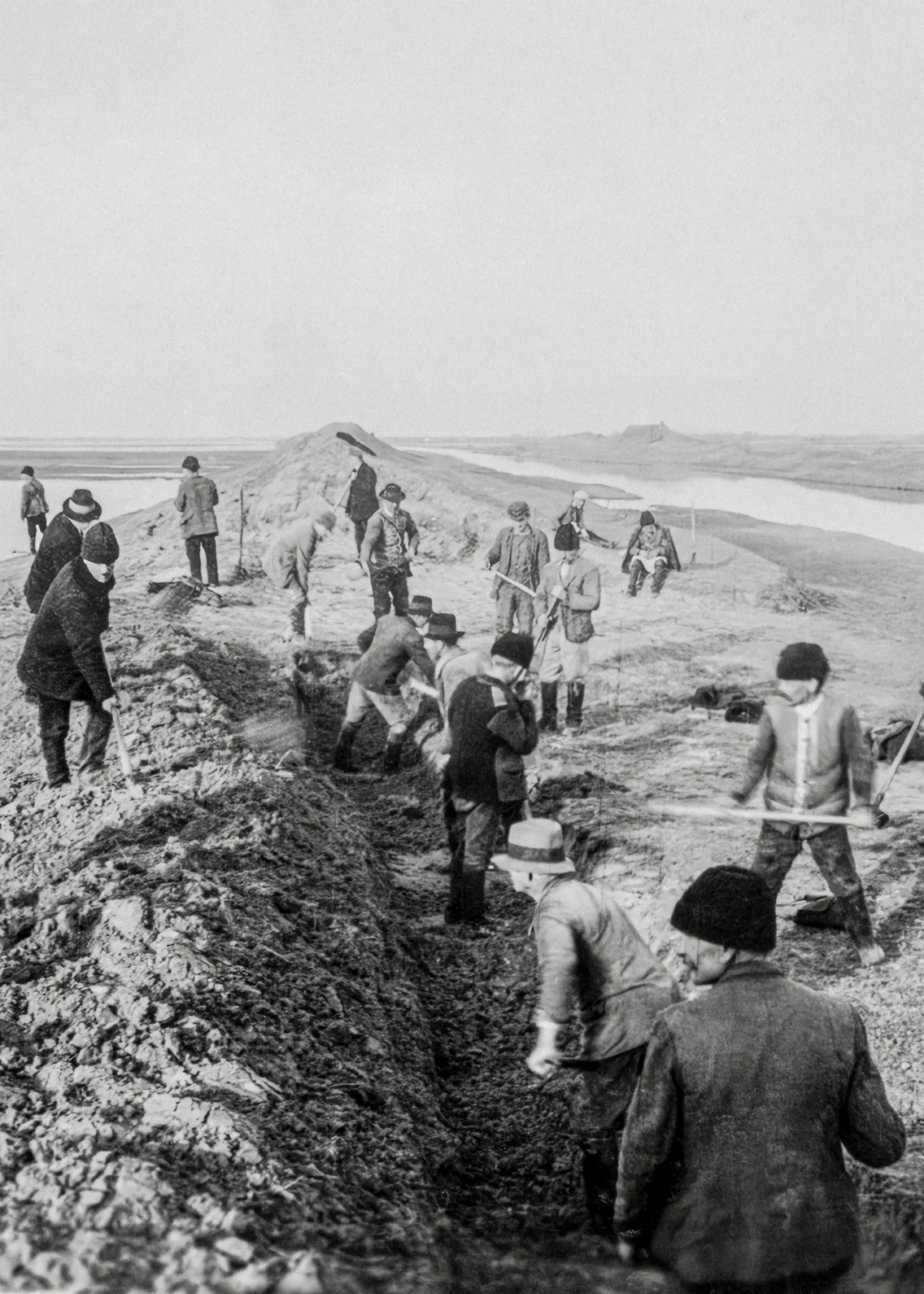 Dunai árvíz Akasztó határában, 1941 (az eredeti fotót készítette Váradi József) – Fotó: Váradi Viktor