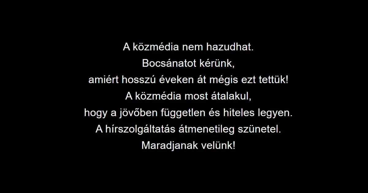 Magyar Péter: Ma véget ért a propaganda sugárzása a közmédia felületein