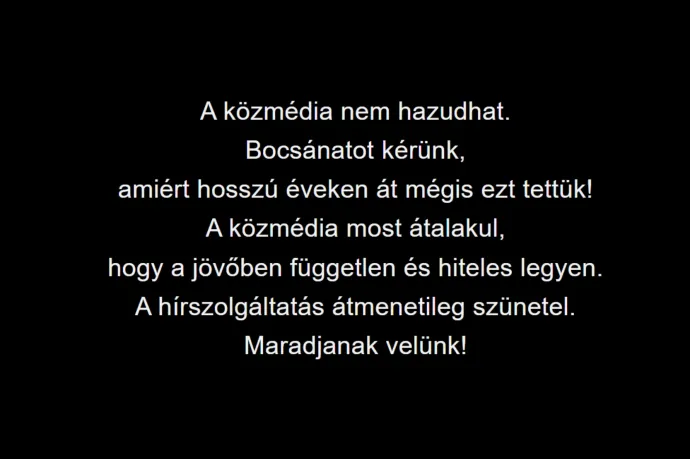 Magyar Péter: Ma véget ért a propaganda sugárzása a közmédia felületein