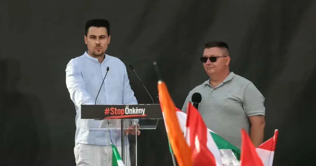 Fidesz: Az önkény ellen tüntetve a Sándor-palota előtt Fidesz: Az önkény ellen tüntetve a Sándor-palota előtt