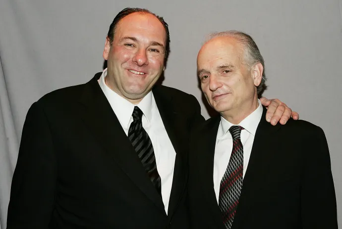 James Gandolfini és David Chase a Maffiózók HBO-premier utáni afterpartiján, a New York-i Rockefeller Centerben, 2007. március 27-én – Fotó: Evan Agostini / Getty Images