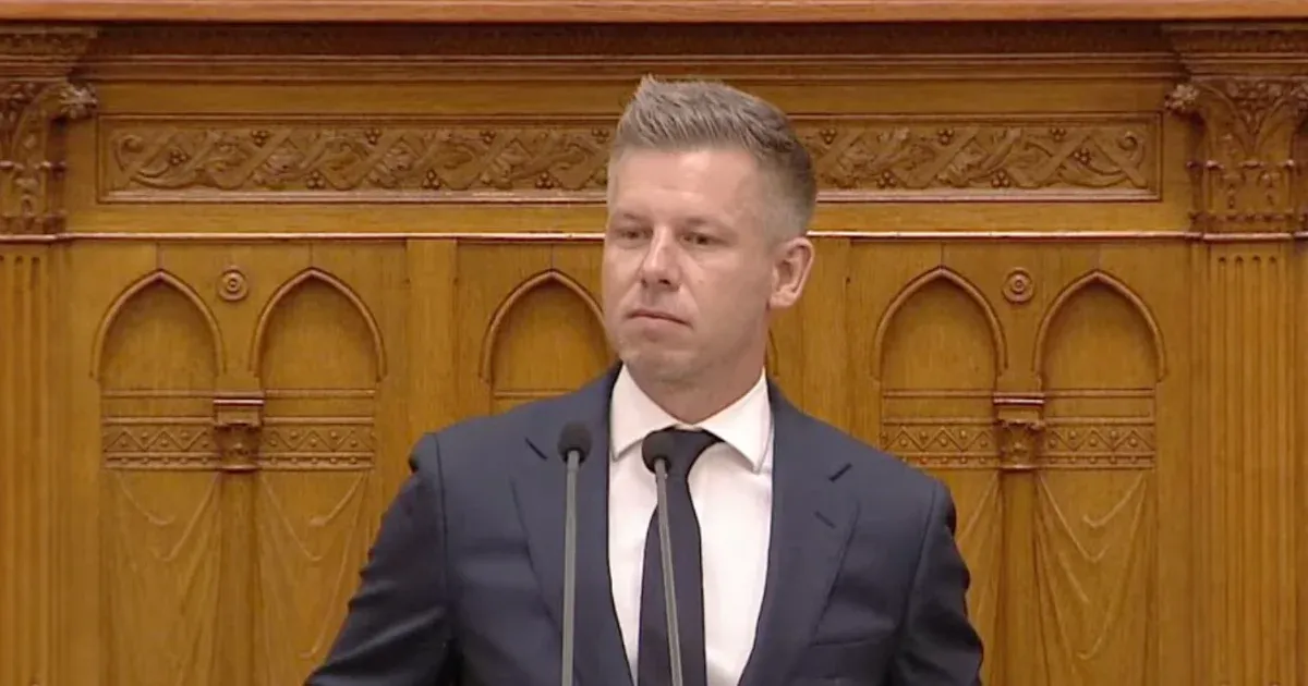 Videón, ahogy el-elcsukló hangon mond köszönetet Kátai-Németh Vilmosnak Magyar Péter