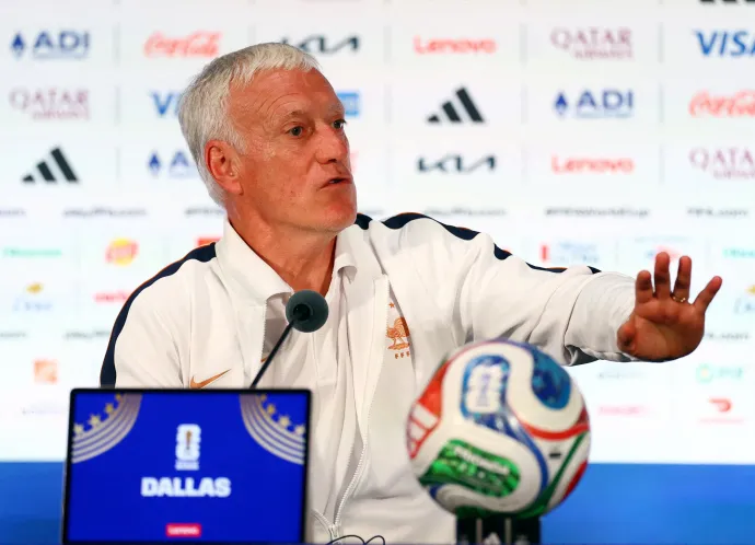 Didier Deschamps, a franciák szövetségi kapitánya – Fotó: Hannah Mckay / Reuters