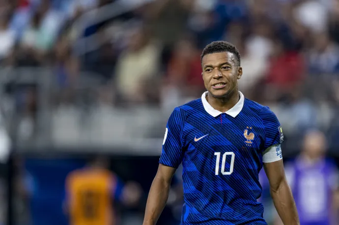 Kylian Mbappé a dallasi stadionban a Franciaország-Spanyolország elődöntőben – Fotó: Stefan Koops / EYE4images/ NurPhoto via AFP