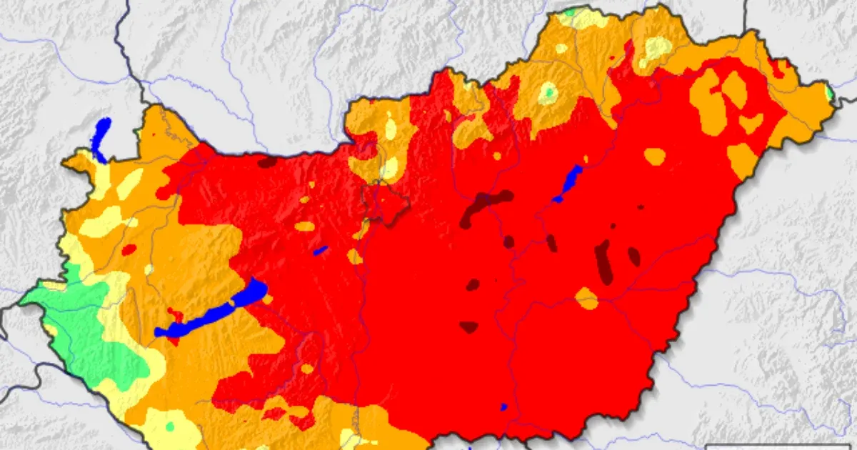 Az ország 89 százaléka közepesen vagy súlyosan aszályos