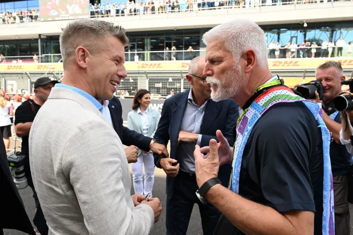Magyar Péter és Petr Pavel – Fotó: Mark Sutton / Formula 1 via Getty Images