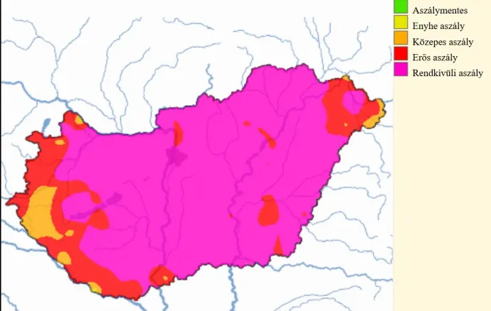 Fotó: Operatív Vízhiány Értékelő és Előrejelző Rendszer