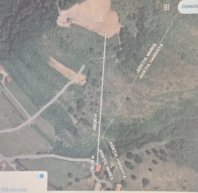 Szabó Levente lemérte Google Térképen, hogy pontosan mekkora távolságra van a kőbánya és a lakóháza – Forrás: Szabó Levente képernyőmentése