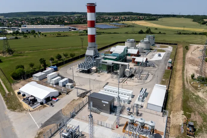 Energiatárolókkal ellátott gázturbinás erőmű Litéren 2025. június 10-én – Fotó: Vasvári Tamás / MTI