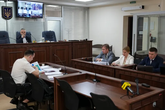 Olha Sztefanyisina az Ukrajnai Korrupcióellenes Főbíróság (HACC) előtt, Kijevben, 2026. augusztus 5-én – Fotó: Ivan Antypenko / Suspilne Ukraine / Global Images Ukraine / Getty Images