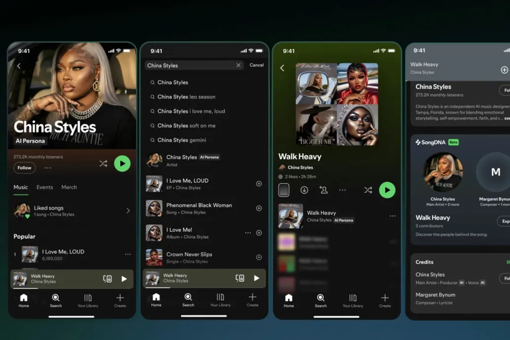 A Spotify hamarosan megjelöli az MI által generált profilokat
