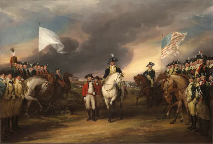 John Trumbull Cornwallis lord megadása Yorktownban című festménye – Fotó: Sepia Times / Getty Images